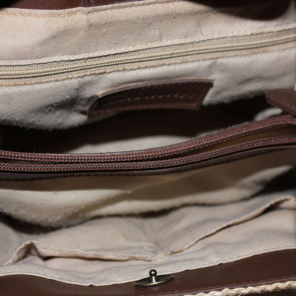 Relativity Striped Woven Straw Shoulder Bag - Picture 7 of 7